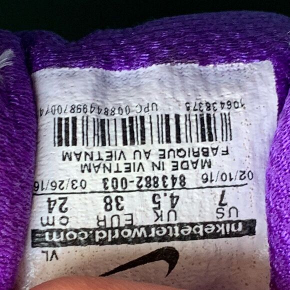 Nike Air Relentless sz 7 grey purple turquoise Imperfect EUC - Picture 9 of 9